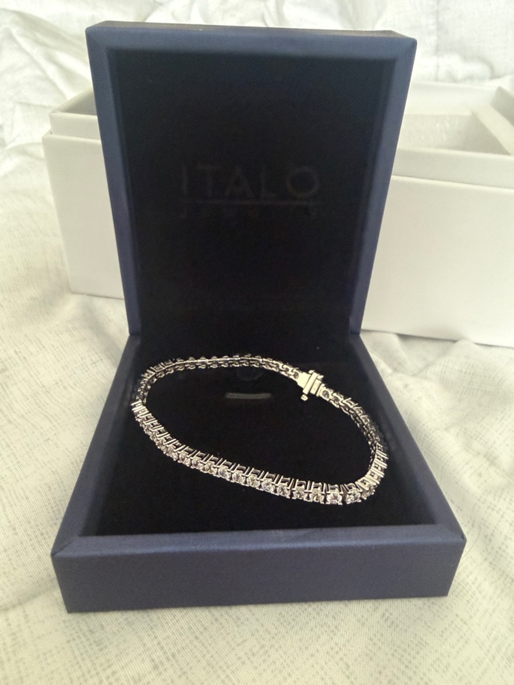 Italo Jewelry Silver Box Chain Bracelet